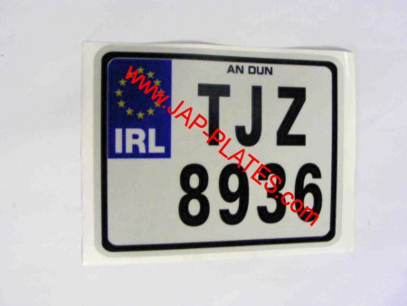 IRL Sticker Plate Reflective with Size Choice